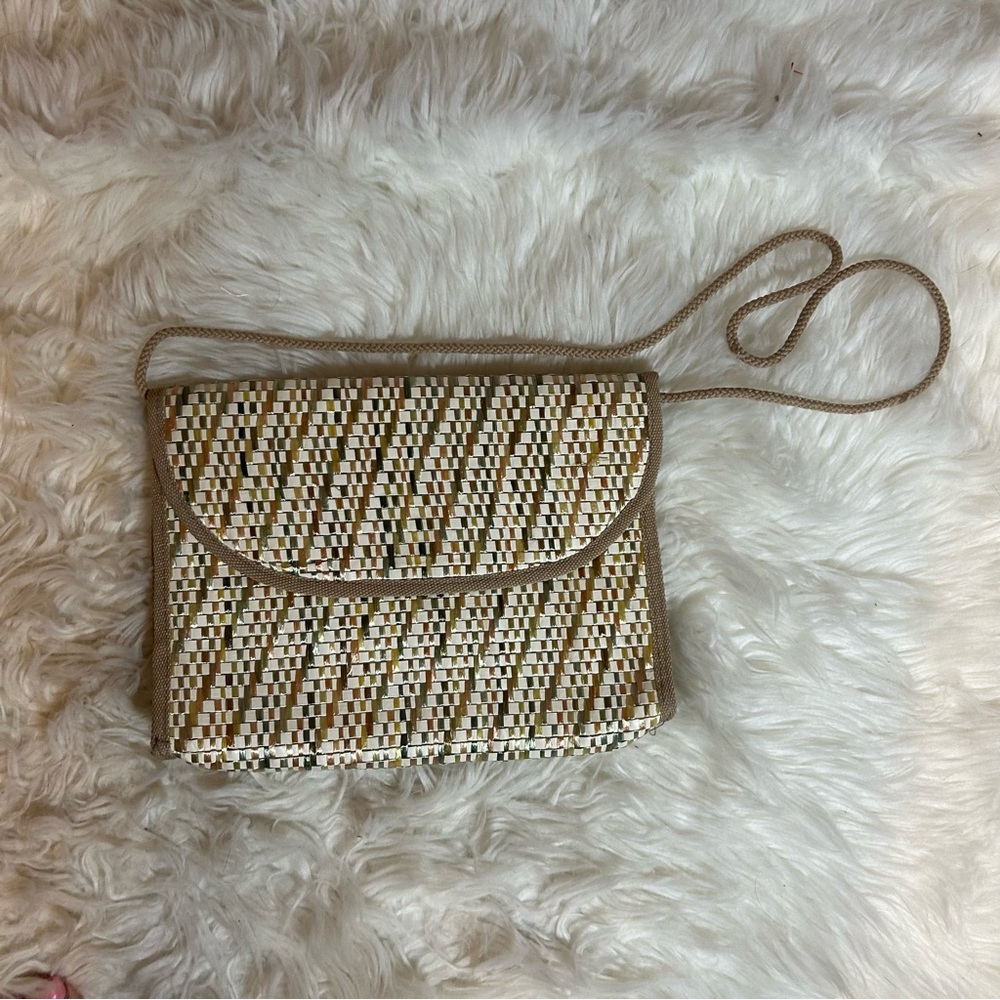 Vintage Walborg raffia woven handbag